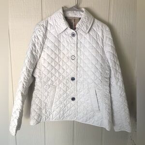 Burberry white quilted jacket